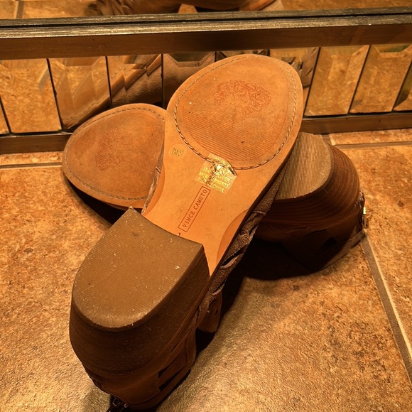 Vince Camuto Taupe Suede Booties - Picture 7 of 8